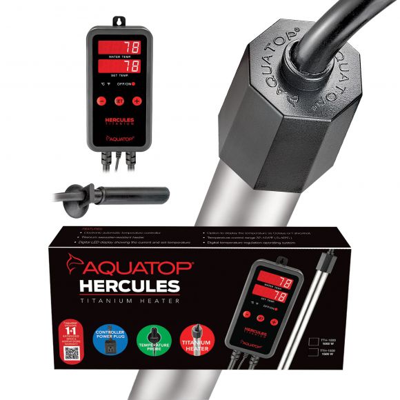 AQUATOP 1000W Hercules Titamium Heater w/ Digital Controller for Aquariums 200-300 Gallons, TTH-1000